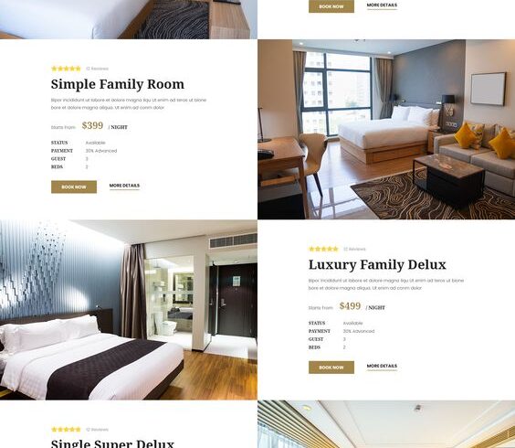 Mẫu Website Khách Sạn – Du Lịch – Resort – MH007