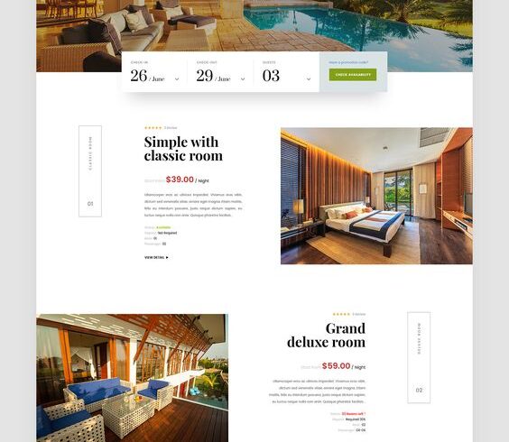 Mẫu Website Khách Sạn – Du Lịch – Resort – MH019